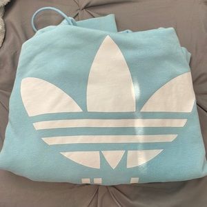Adidas light blue hoodie